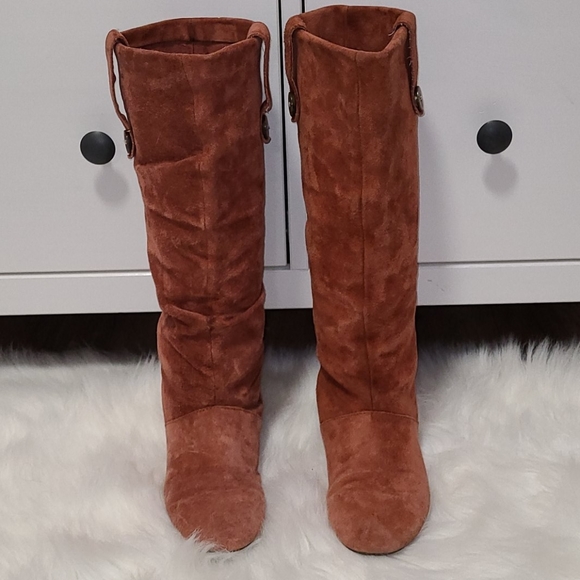 Ugg Highkoo coral leather slouchy boots 7 - Picture 2 of 16